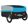 vidaXL Bike Trailer Black and Blue 99.2 lb Iron