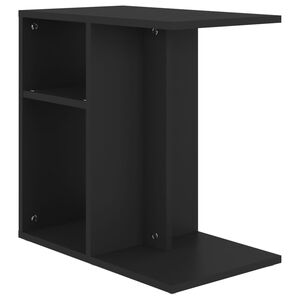vidaXL Side Table Black Engineered Wood 19.7 in wide, 11.8 in deep