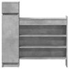 vidaXL Shoe Cabinet Concrete Gray 39.6"x11"x39.4" Engineered Wood