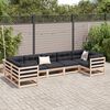 vidaXL Patio Sofa Set Anthracite Solid pine wood and Oxford fabric