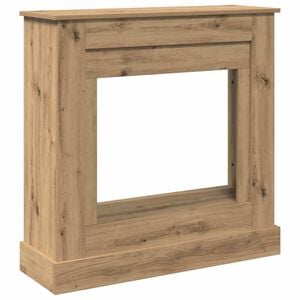 vidaXL Fireplace Surround Artisan Oak 35.4x11.8x35.4" Engineered Wood