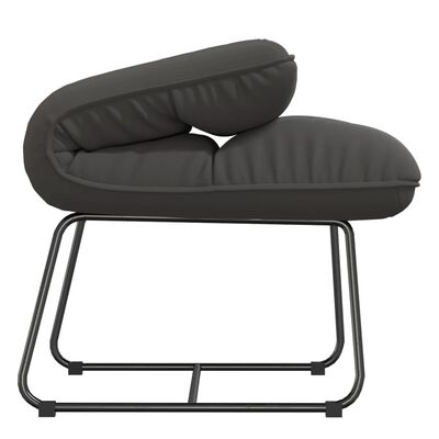 vidaXL Leisure Chair with Metal Frame Dark Gray Velvet
