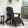 vidaXL Adirondack Chair with Cushion Black 74 x 82 x 92cm HDPE