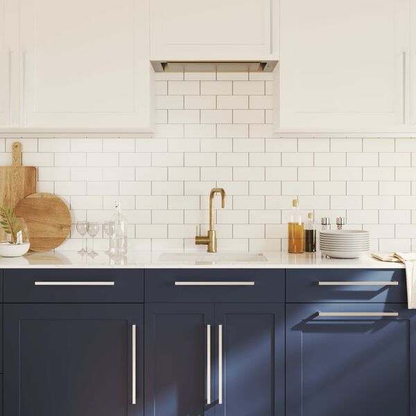 vidaXL Cabinet Handle Set of 20 Silver Stainless steel Length 13.1 in