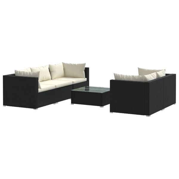 vidaXL Garden Lounge Set Black