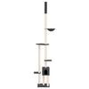 vidaXL Cat Tree Dark Grey Engineered wood, plush, sisal Large