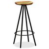 vidaXL Bar Stool Set of 4 Varied Reclaimed Wood Standard Industrial