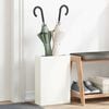 vidaXL Umbrella Stand with Storage White 11.02 x 4.72 x 16.14 in Steel