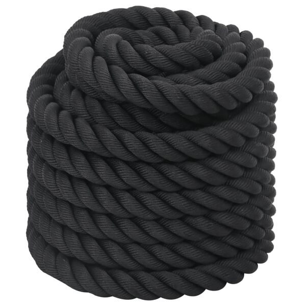 vidaXL Battle Rope Black 49.2 ' 24.3 lb Polyester
