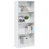 vidaXL Bookcase High gloss white Engineered wood Tall Bookcase