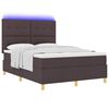 vidaXL Box Spring Bed with Mattress Dark brown 63" x 78.7" fabric