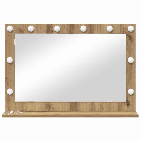vidaXL Vanity Mirror with Mirror Artisan Oak 31.50 x 21.65 x 7.09 in