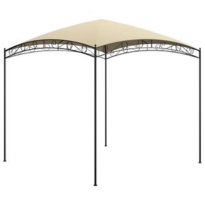 vidaXL Gazebo Cream Steel, Polyester 9.8 x 9.8 x 8.7 in Durable Gazebo