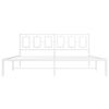 vidaXL Bed Frame White Powder-Coated Steel Super King Bed Frame