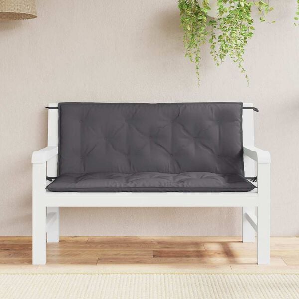 vidaXL Garden Bench Cushion Set of 2 Anthracite
