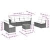 vidaXL 9 Piece Patio Sofa Set with Cushions Gray Poly Rattan