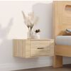vidaXL Wall-mounted Bedside Cabinet Set of 2 Sonoma Oak Engineered wood