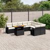 vidaXL Garden Sofa Set Black, Cream White