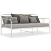 vidaXL Sofa Bed Frame White Metal Single