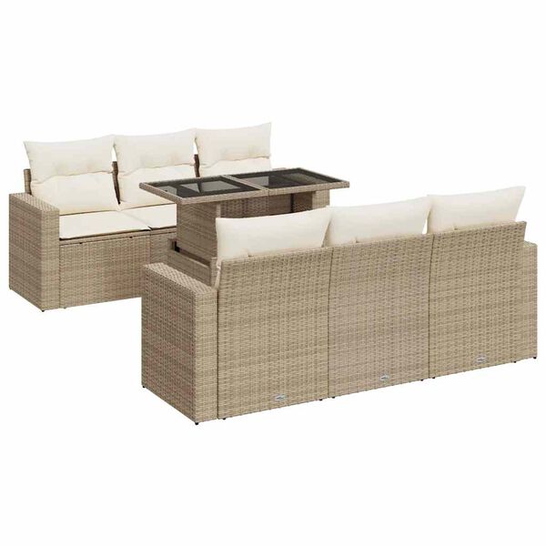 vidaXL Garden Sofa Set Beige