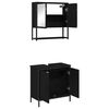vidaXL Bathroom Furniture Set 2 pcs Black 23.6" x 11.8" x 23.6