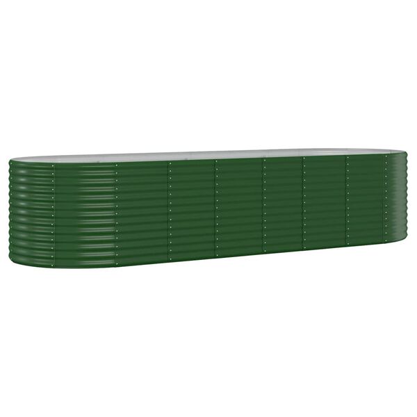 vidaXL Garden Raised Bed Green Powder-coated steel Large