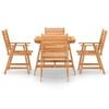 vidaXL Outdoor Dining Set Natural Wood Solid Acacia wood 5-Piece Durable