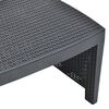 vidaXL 3 Piece Patio Lounge Set Plastic Anthracite