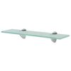 vidaXL Floating Shelf Set of 2 Clear Tempered safety glass, Zinc alloy