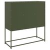 vidaXL Sideboard Olive green Cold-rolled steel 39.6 x 15.4 x 42.1 in