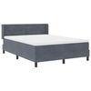vidaXL Box Spring Bed Dark Grey 78.74 x 62.99 in Polyester