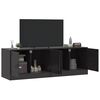 vidaXL TV Cabinet Set of 2 Black Cold-rolled steel Medium TV Cabinet
