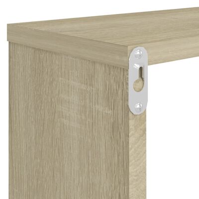 vidaXL Wall Cube Shelves 4 pcs Sonoma Oak 31.5"x5.9"x10.4" Engineered Wood