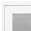 vidaXL Office Cabinet White Steel, tempered glass Medium Office Cabinet