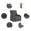 vidaXL Electric Massage Recliner Chair Dark gray