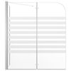 vidaXL Bath Enclosure 47.2"x26.8"x51.2" Tempered Glass Stripe