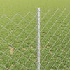 vidaXL Fence with Post Silver 3.28 x 32.81 ft Steel