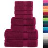 vidaXL Towel Set Burgundy 100% ring-spun cotton Towel Set Rectangular