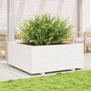vidaXL Garden Planter White Solid pine wood Large Decorative Inlays