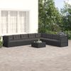 vidaXL Garden Lounge Set Black Poly Rattan Large Modular