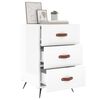 vidaXL Bedside Cabinet High gloss white