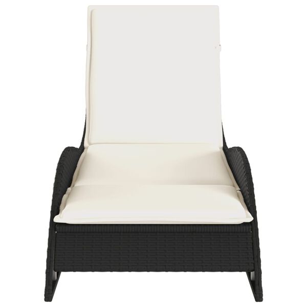 vidaXL Sun Lounger Black