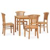 vidaXL Garden Dining Set Natural Teak Teak Wood Durable