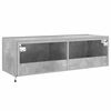 vidaXL TV Wall Cabinet Concrete Gray Engineered Wood Medium