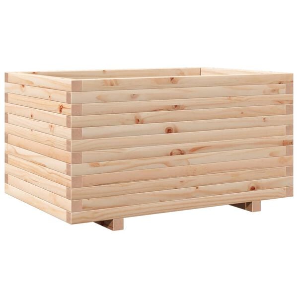 vidaXL Garden Planter Natural wood finish Solid pinewood Large Durable