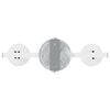 vidaXL Ceiling Spotlight with Spotlights White 25.5 x 8 x 16 cm Metal