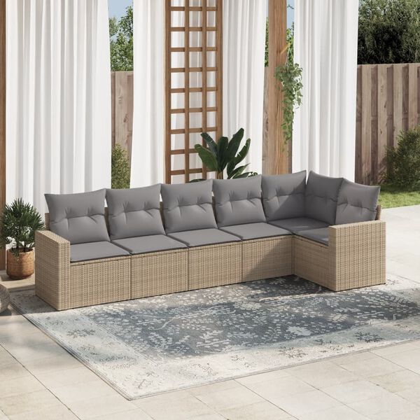 vidaXL Garden Sofa Set Beige