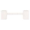 vidaXL Planter Bench White Solid pine wood Large Planters