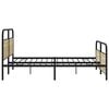 vidaXL Bed Frame Sonoma oak Steel Full Durable Bed Frame Rectangular