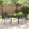 vidaXL Garden Dining Set 9 pcs Black Poly rattan